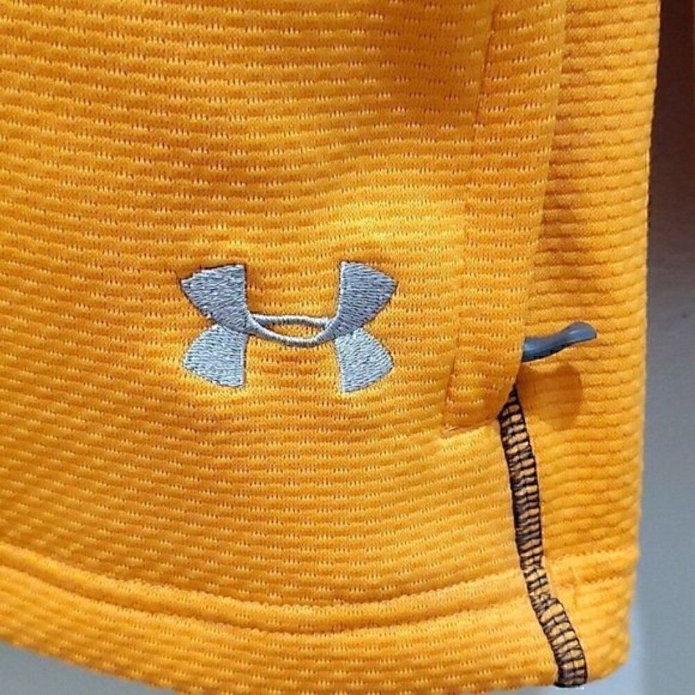 Under Armour Orange Long Sleeve Zip Up Pull Over Shirt M - Picture 4 of 9
